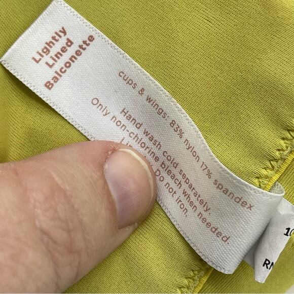 Cacique Yellow Floral Lightly Lined Balconette Bra - Picture 10 of 11